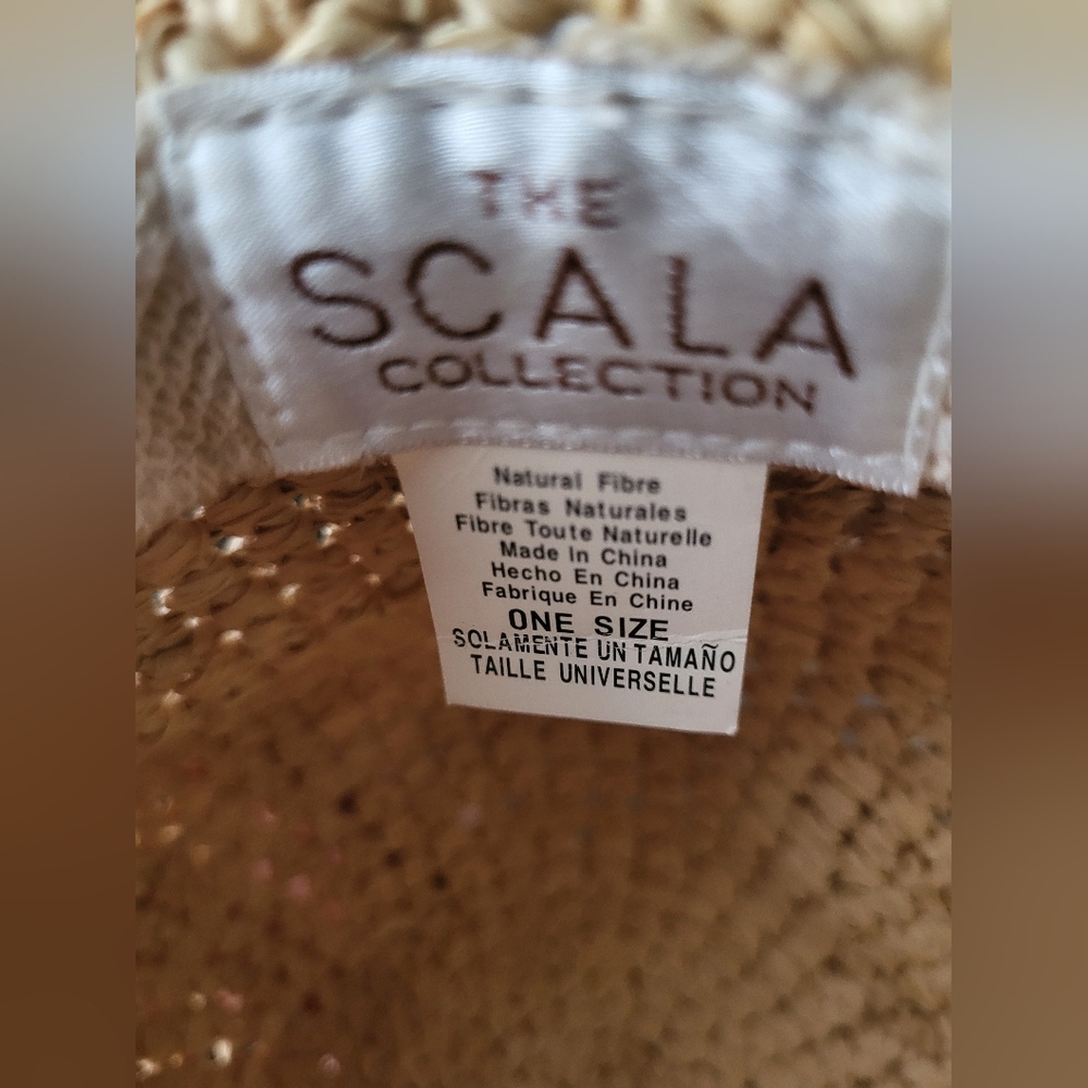 Scala Big Brim Natural Rafia Hat - Picture 2 of 11